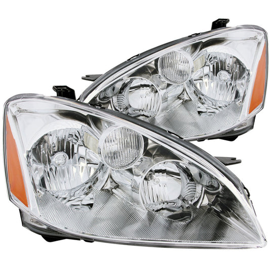 ANZO 2002-2004 Nissan Altima Crystal Headlights Chrome