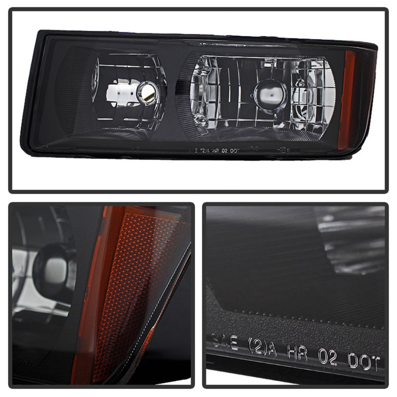 xTune Chevy Avalanche w/ Body Cladding Only 02-06 OEM Headlights - OEM (Black) HD-JH-CAVA02-AM-BK