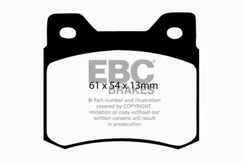 EBC 84-86 Mercedes-Benz 190/190E 2.3 Greenstuff Rear Brake Pads