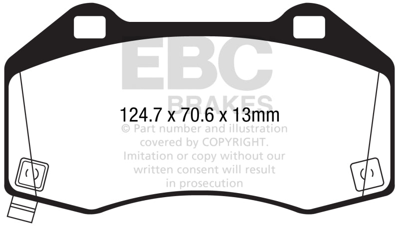 EBC 2017+ Fiat 124 Spider 1.4L Turbo Abarth Greenstuff Front Brake Pads