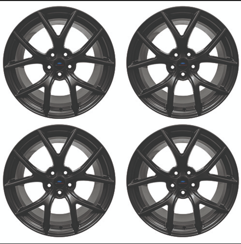 Ford Racing 15-20 Mustang19x10.5in & 19x11in Wheel Kit w/TPMS - Matte Black