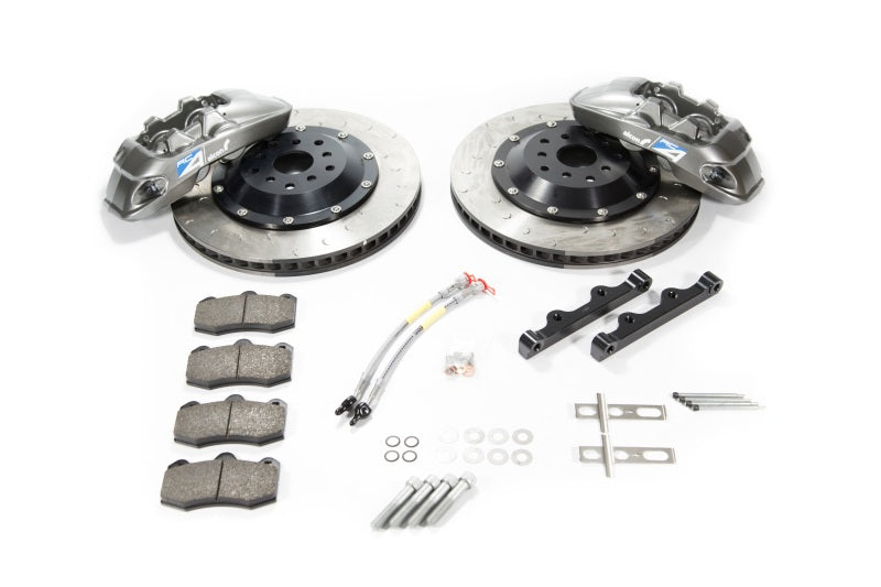 Alcon 2009+ Nissan GT-R R35 380x33mm Rotor 4 Piston Caliper RC4 Rear Axle Kit - Grey