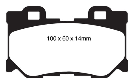 EBC 08-13 Infiniti FX50 5.0 Greenstuff Rear Brake Pads