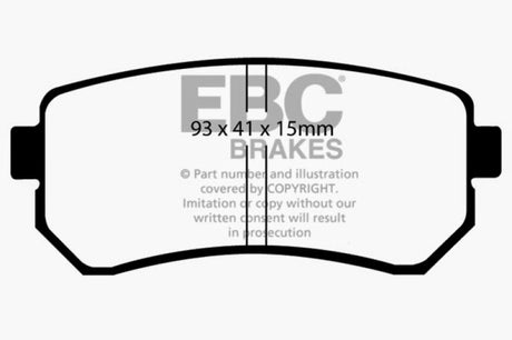 EBC 06-11 Hyundai Accent 1.6 Greenstuff Rear Brake Pads