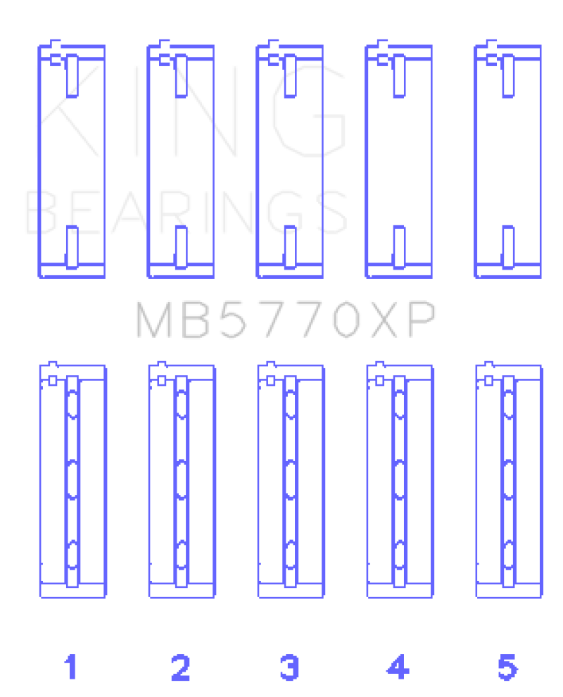 King Engine Bearings Nissan VK45DD/E/ VK50VE/ Vk56DE/VD (Size 0.26) Main Bearing Set