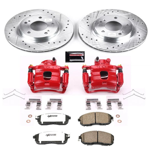 Power Stop 1999 Nissan Maxima Front Z26 Street Warrior Brake Kit w/Calipers