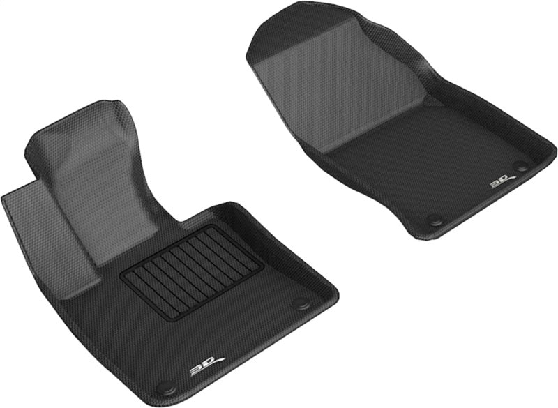 3D MAXpider 19-21 Volvo S60 / V60 / 20-21 V60 Cross Country Kagu 1st Row Floormats - Black