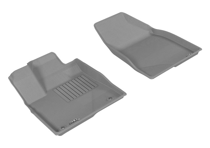 3D MAXpider 2014-2019 Toyota Highlander Kagu 1st Row Floormat - Gray