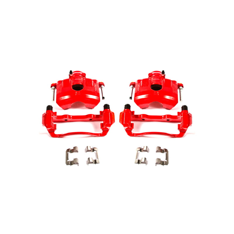 Power Stop 08-11 Ford Focus Front Red Calipers w/Brackets - Pair