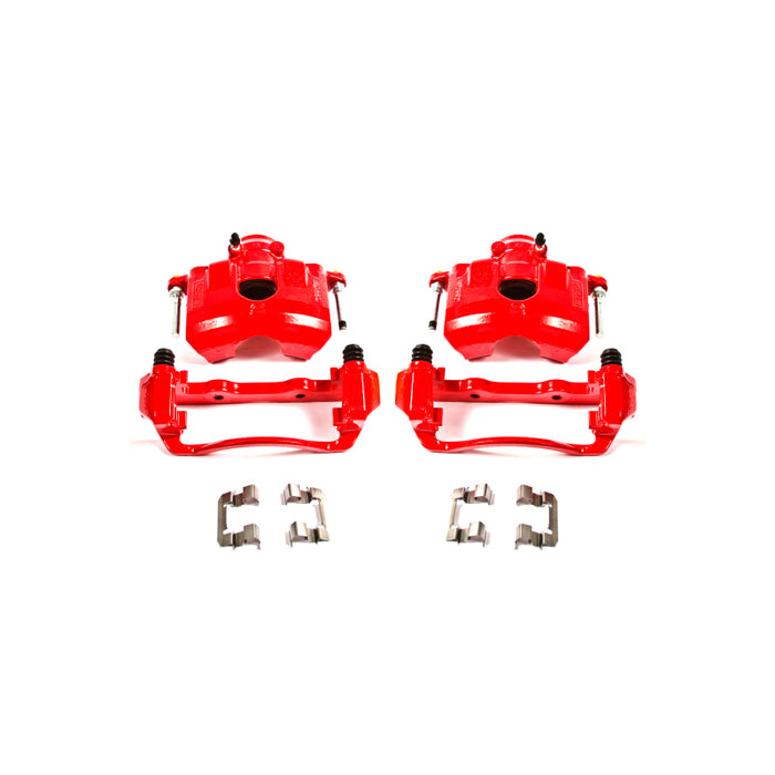 Power Stop 08-11 Ford Focus Front Red Calipers w/Brackets - Pair