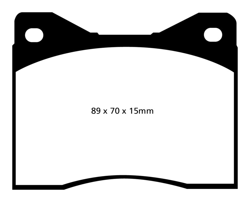 EBC 96-00 Ac Ace 5.0 Greenstuff Front Brake Pads