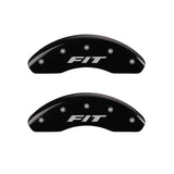 MGP Front set 2 Caliper Covers Engraved Front FIT Black finish silver ch