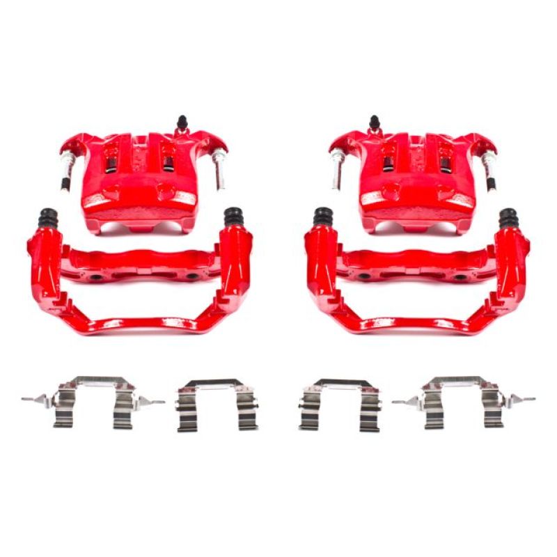 Power Stop 03-04 Infiniti M45 Front Red Calipers w/Brackets - Pair