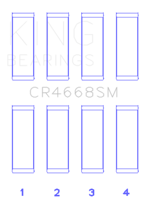 King Chrysler/Mitsubishi/Hyundai/Kia World Engine (Size 0.25 Oversized) Connecting Rod Bearing Set