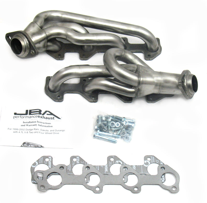 JBA 00-03 Dodge 4.7L PowerTech 1-1/2in Primary Raw 409SS Cat4Ward Header