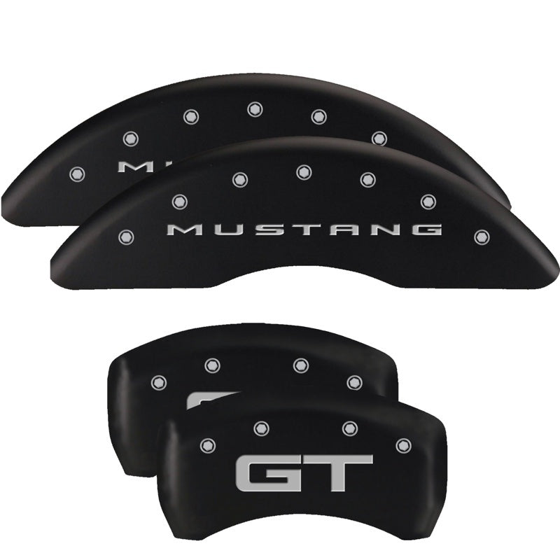 MGP 4 Caliper Covers Engraved Front & Rear Tiffany Snake Black finish silver ch