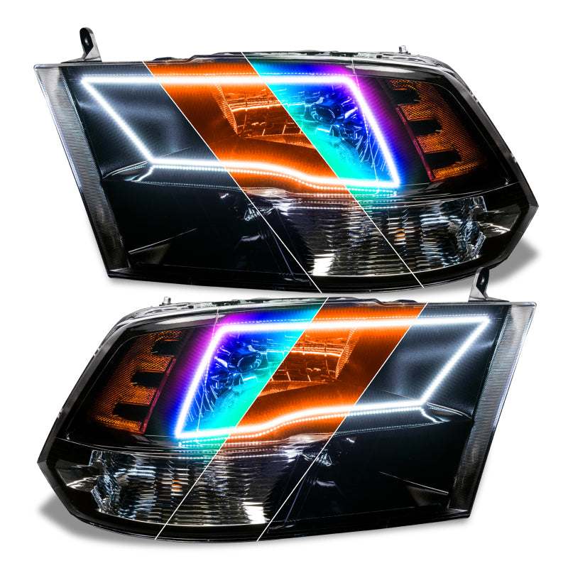 Oracle 09-18 Dodge Ram Switchback Quad Headlight Halo Kit - RGB+A + w/o Controller