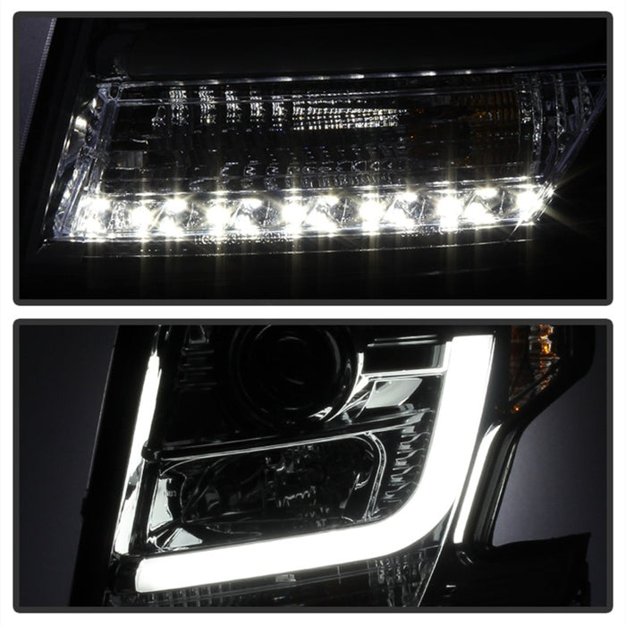 Spyder Chevy Tahoe / Suburban 2015 -2016 Projector Headlights - DRL LED - Smoke PRO-YD-CTA15-DRL-SM