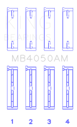 King Engine Bearings Mitsubishi 6G74/6G75 3.5L (Size STD) Main Bearing Set