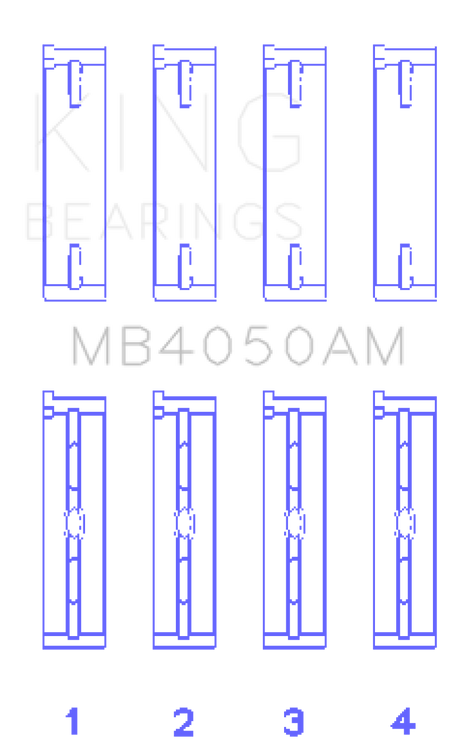 King Engine Bearings Mitsubishi 6G74/6G75 3.5L (Size STD) Main Bearing Set