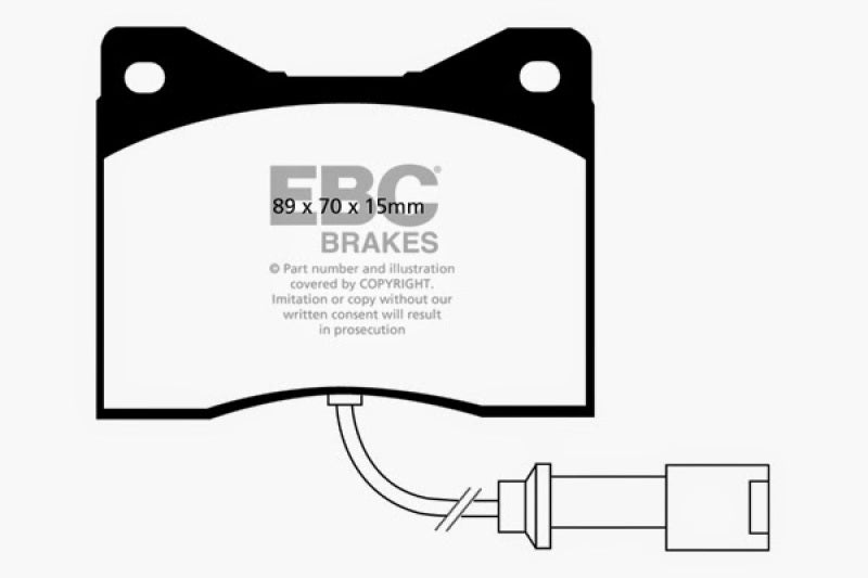 EBC 88-90 Lamborghini Countach 5.2 (Anniversary) Redstuff Rear Brake Pads