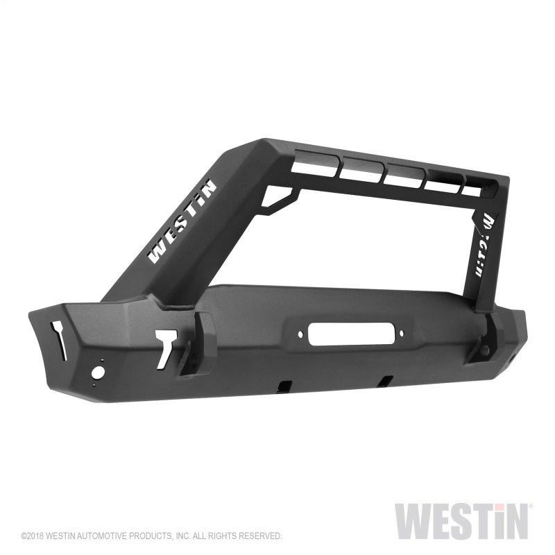 Westin 18-19 Jeep Wrangler JL Stubby Front Bumper - Textured Black