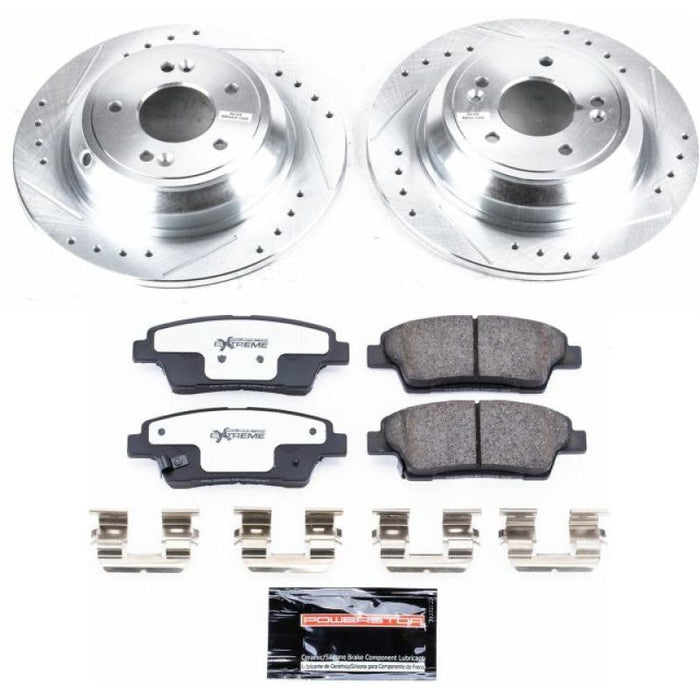 Power Stop 17-18 Genesis G80 Rear Z26 Street Warrior Brake Kit