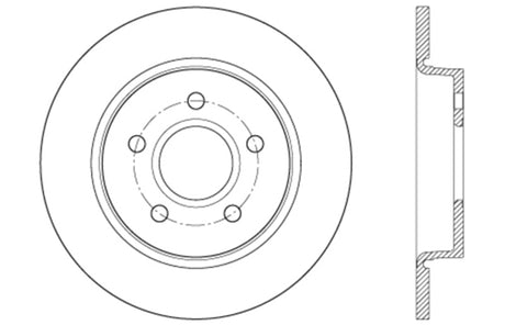 StopTech 12-15 Ford Focus w/ Rear Disc Brakes Rear Right Slotted & Drilled Rotor