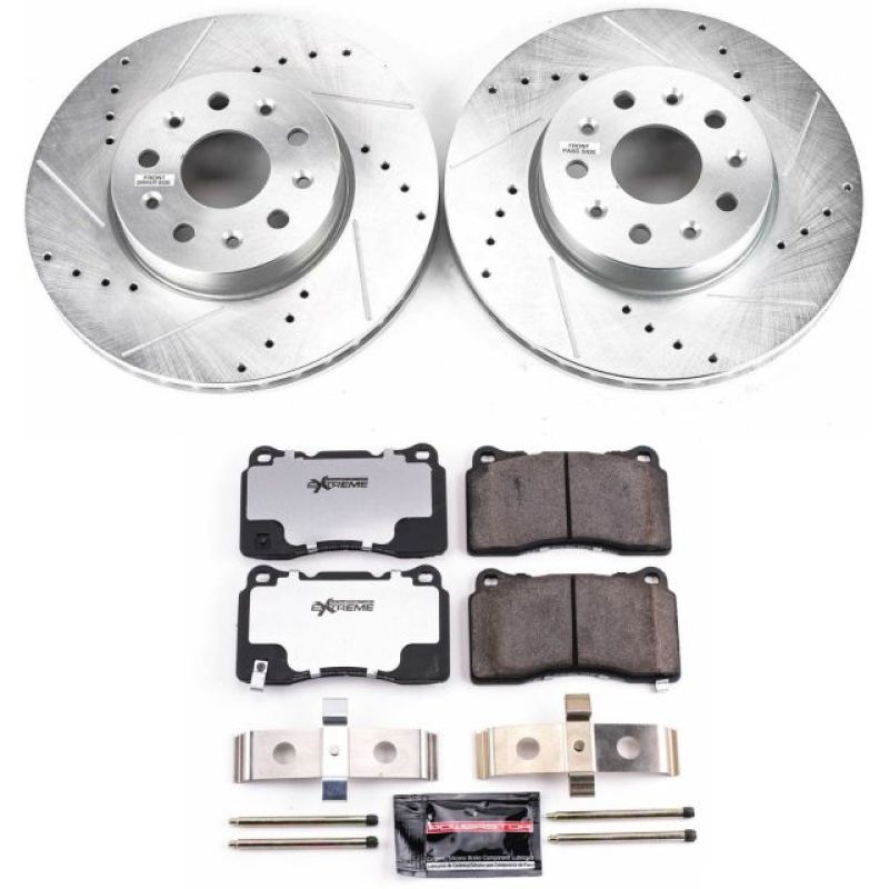 Power Stop 14-18 Cadillac CTS Front Z26 Street Warrior Brake Kit