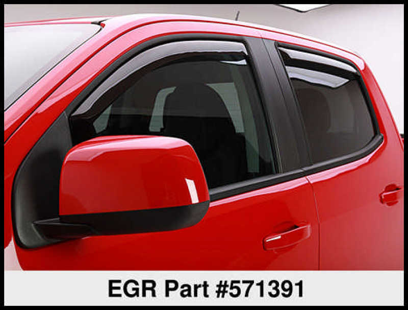 EGR 15+ Chevy Colorado/GMC Canyon Crew Cab In-Channel Window Visors - Set of 4