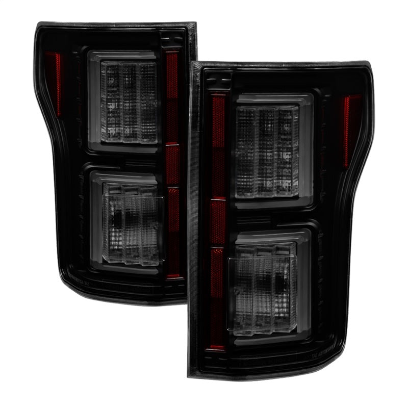 Spyder 18-19 Ford F-150 (w/o Blind Spot Sensor) LED Tail Lights - Blk Smk (ALT-YD-FF15018-LED-BSM)