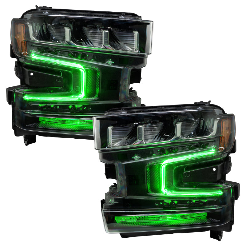 Oracle 19-21 Chevy Silverado 1500 RGB+W Headlight DRL Kit - ColorSHIFT w/ BC1 Cntrl