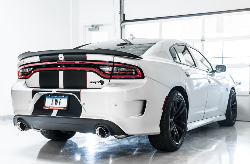 AWE Tuning 2015+ Dodge Charger 6.4L/6.2L SC Non-Resonated Touring Edition Exhaust - Silver Tips