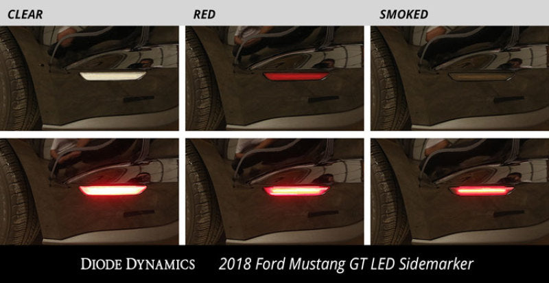 Diode Dynamics 15-21 Ford Mustang LED Sidemarkers Smoked (set)