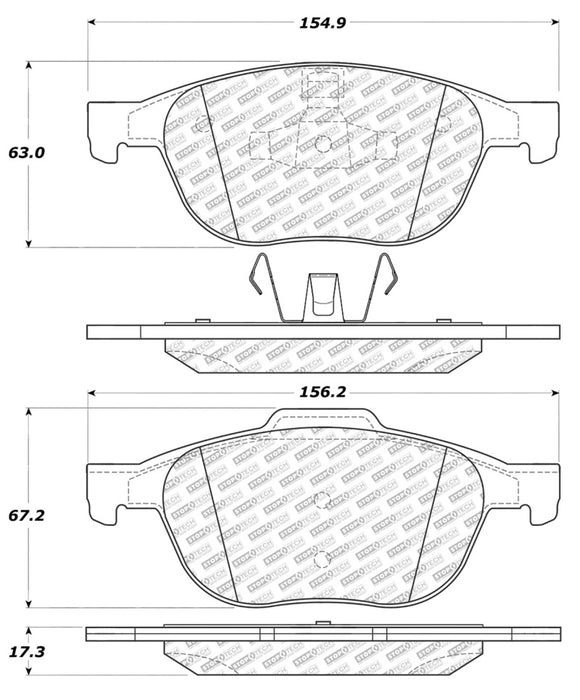 StopTech Street Select Brake Pads - Rear