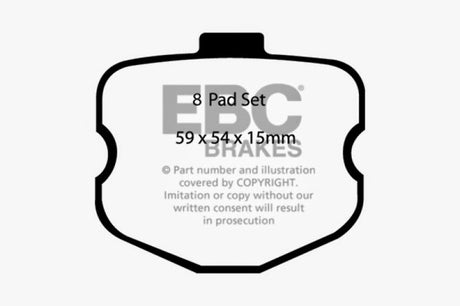 EBC 10-13 Chevrolet Corvette (C6) 6.2 Grand Sport Bluestuff Front Brake Pads