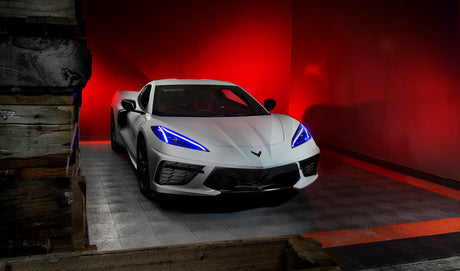Oracle 20-21 Chevy Corvette C8 RGB+A Headlight DRL Kit - ColorSHIFT w/ Simple Cntrl