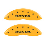 MGP 4 Caliper Covers Engraved Front Honda Engraved Rear Pilot/2016 Yellow finish black ch