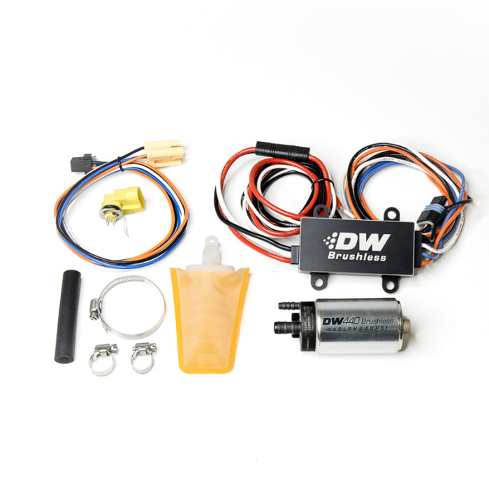 DeatschWerks 94-98 Nissan 240SX 440lph In-Tank Brushless Fuel Pump w/9-0913 Instl kit/C102 Contrllr