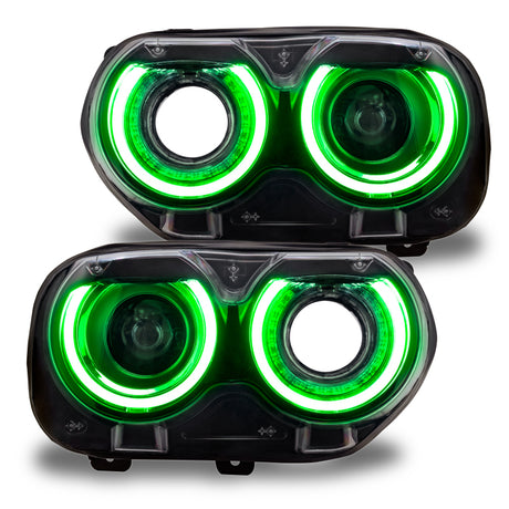 Oracle 15-21 Dodge Challenger RGB+W Headlight DRL Kit - ColorSHIFT w/ Simple Cntrl