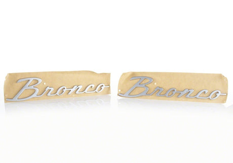 Ford Racing 21-23 Bronco Script Fender Badge - Silver