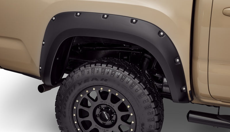 Bushwacker 22-23 Toyota Tundra Pocket Style Flares 2pc Rear - Black