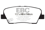 EBC 2009-2016 Hyundai Genesis Coupe 2.0L Turbo Ultimax2 Rear Brake Pads