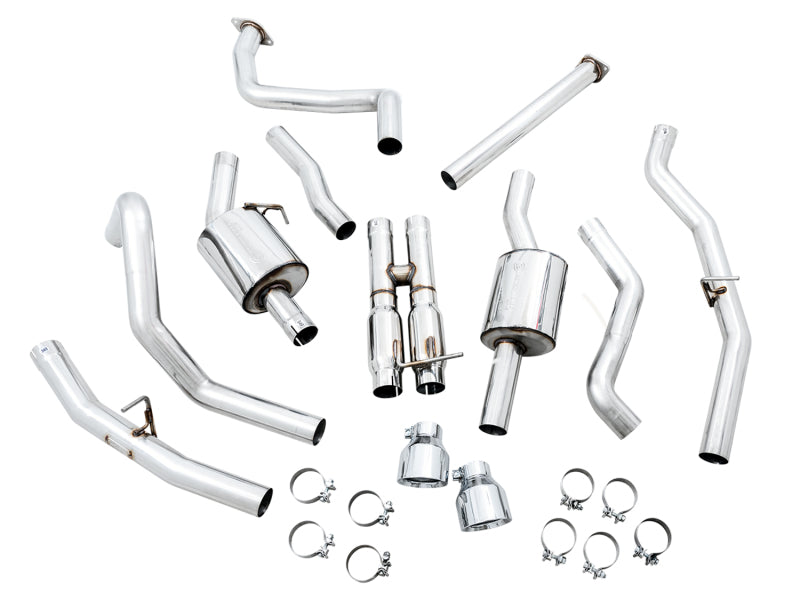 AWE Tuning 2021 RAM 1500 TRX 0FG Cat-Back Exhaust - Chrome Silver Tips