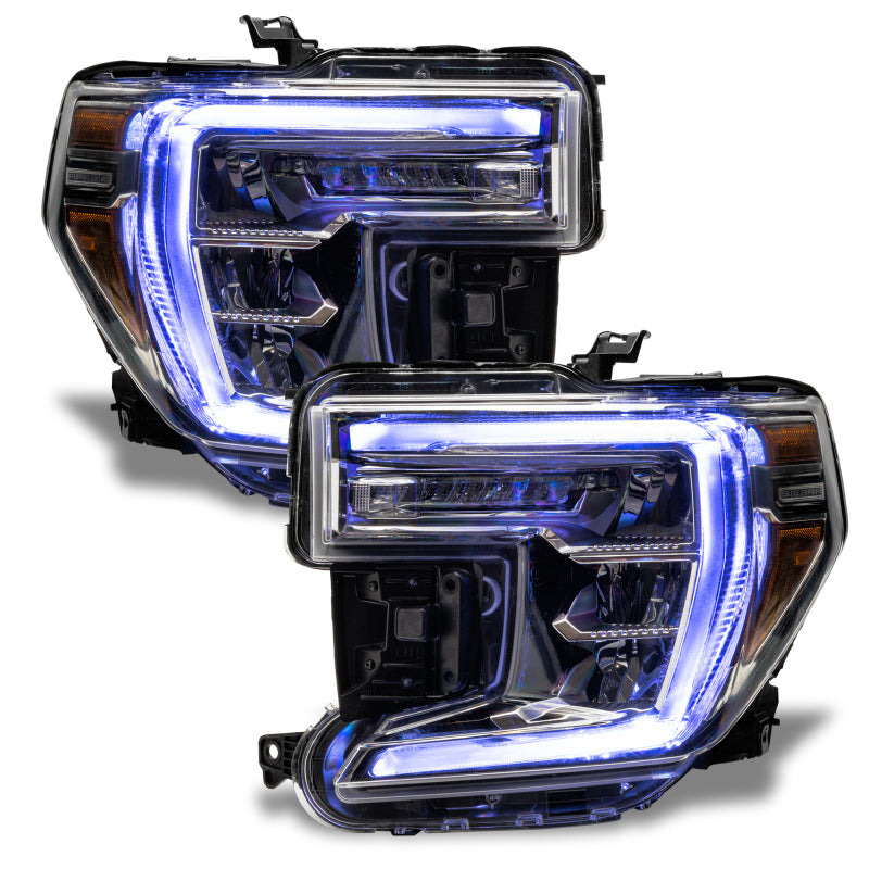 Oracle 19-21 GMC Sierra 1500 RGB+W Headlight DRL Upgrade Kit - ColorSHIFT w/o Cntrl