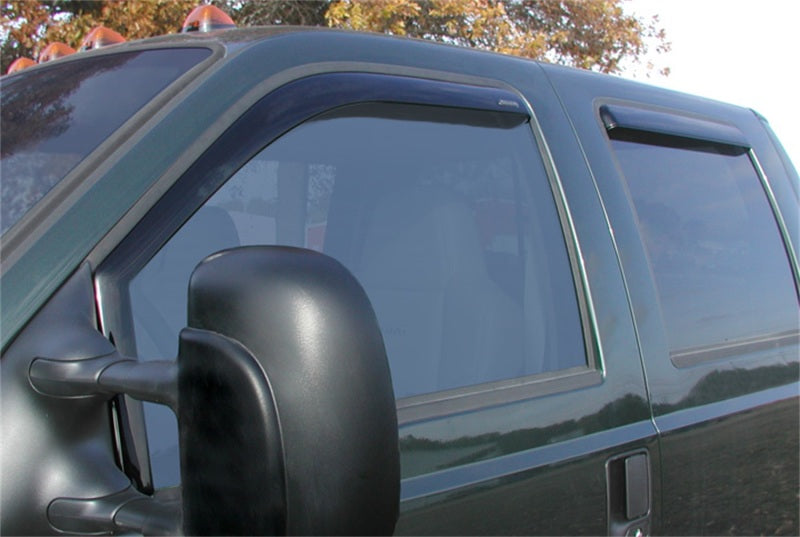 Stampede 1999-2016 Ford F-250 Super Duty Crew Cab Pickup Snap-Inz Sidewind Deflector 4pc - Smoke