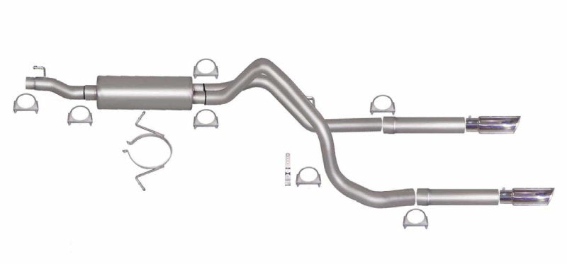 Gibson 06-08 Dodge Ram 1500 Laramie 5.7L 2.5in Cat-Back Dual Split Exhaust - Stainless