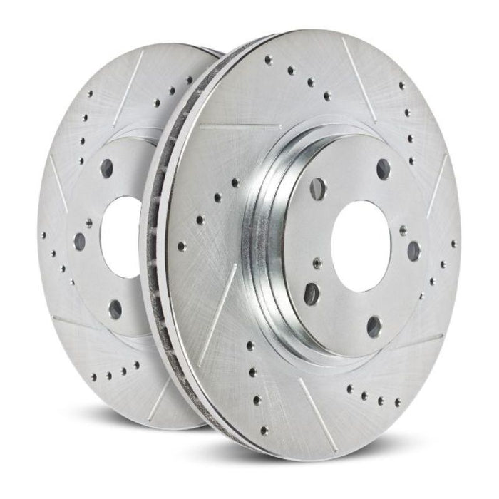 Power Stop 84-86 Ford Mustang Rear Evolution Drilled & Slotted Rotors - Pair