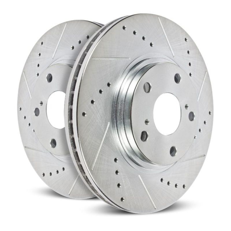 Power Stop 10-16 Hyundai Genesis Coupe Rear Evolution Drilled & Slotted Rotors - Pair