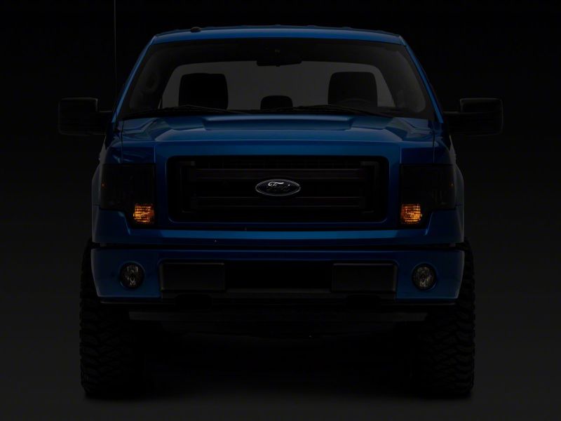 Raxiom 09-14 Ford F-150 Axial OEM Style Rep Headlights- Chrome Housing- SmokedLens